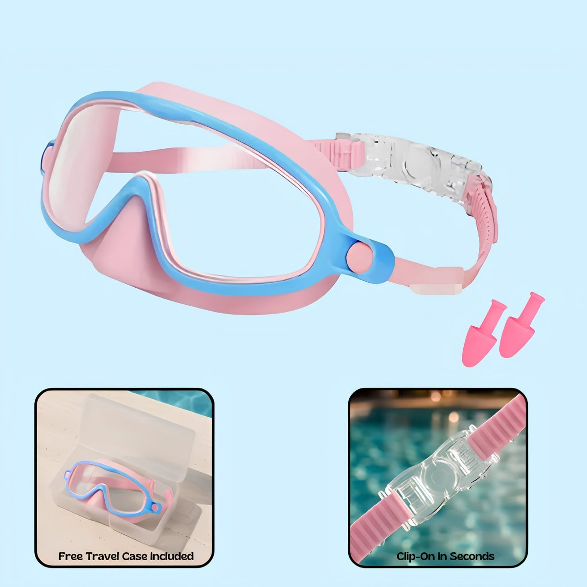 Orpello adult goggles - Nose cover / Pink Jellyfish