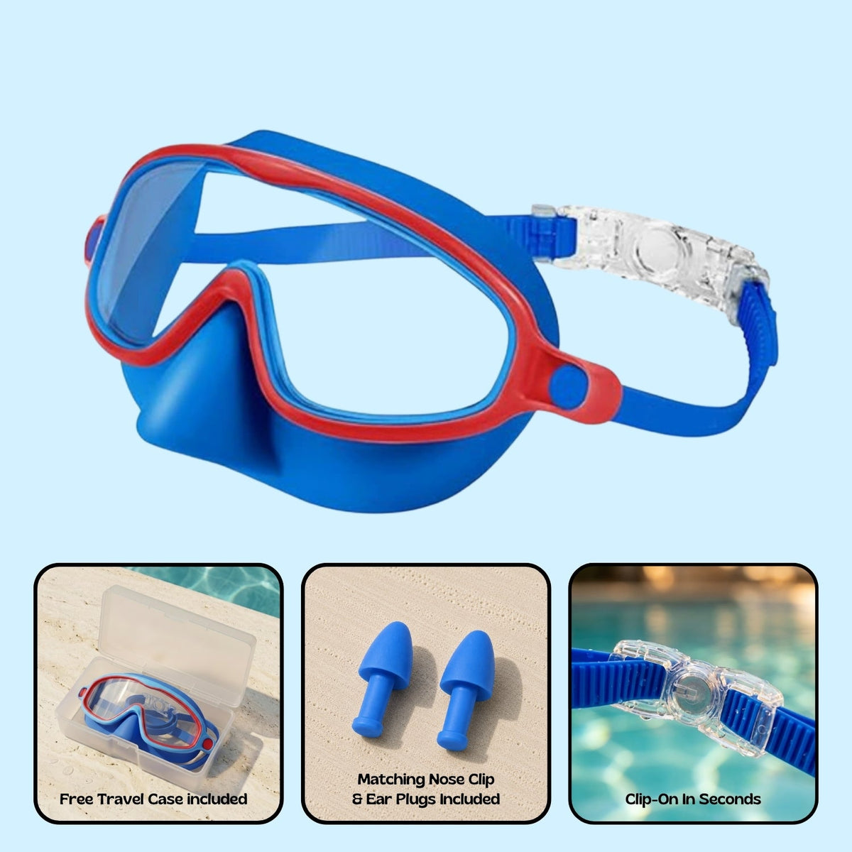 Orpello™ Clip-On Swim Goggles Captain Crab
