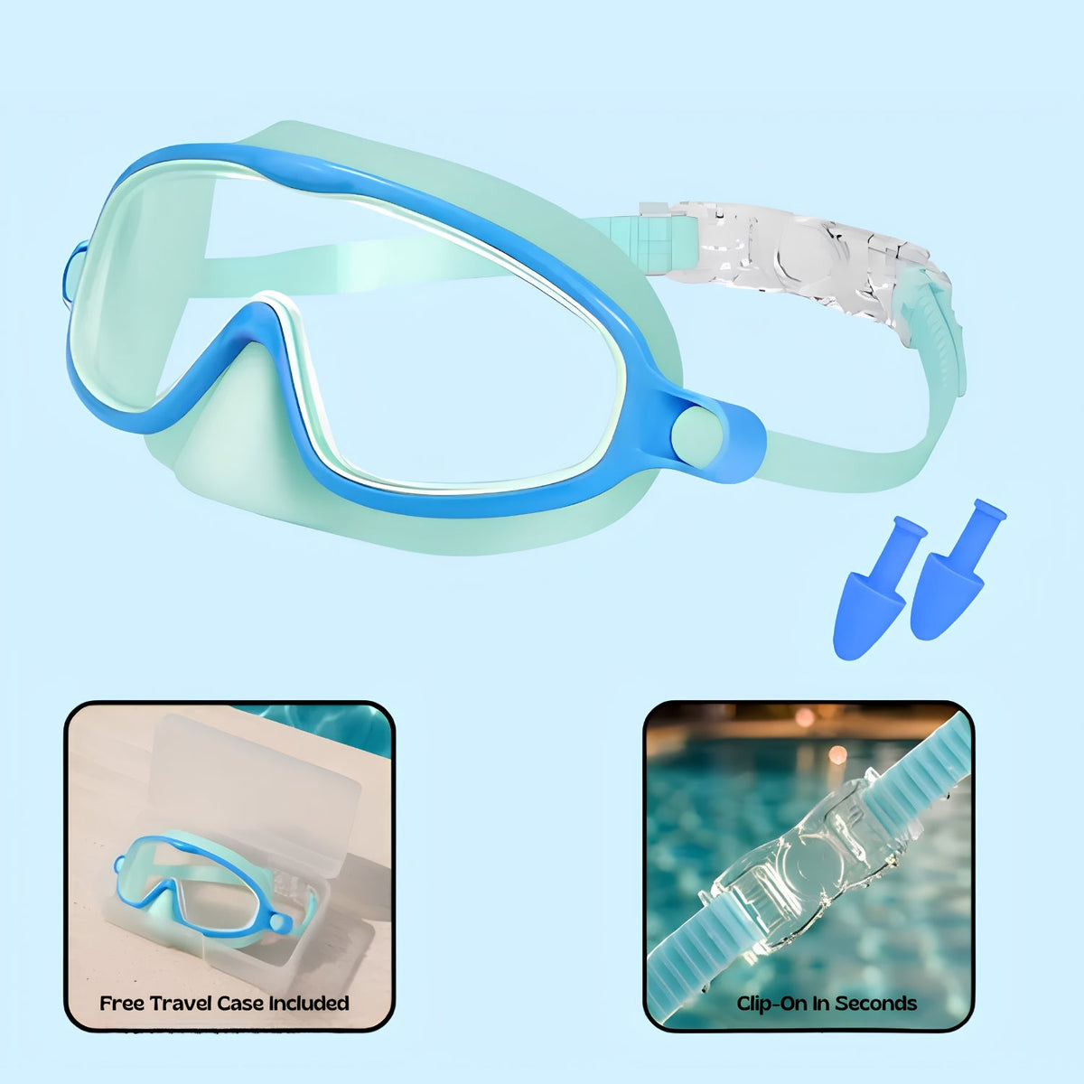 Orpello SplashSnap Mint Seal (Adult) nose cover swim goggles