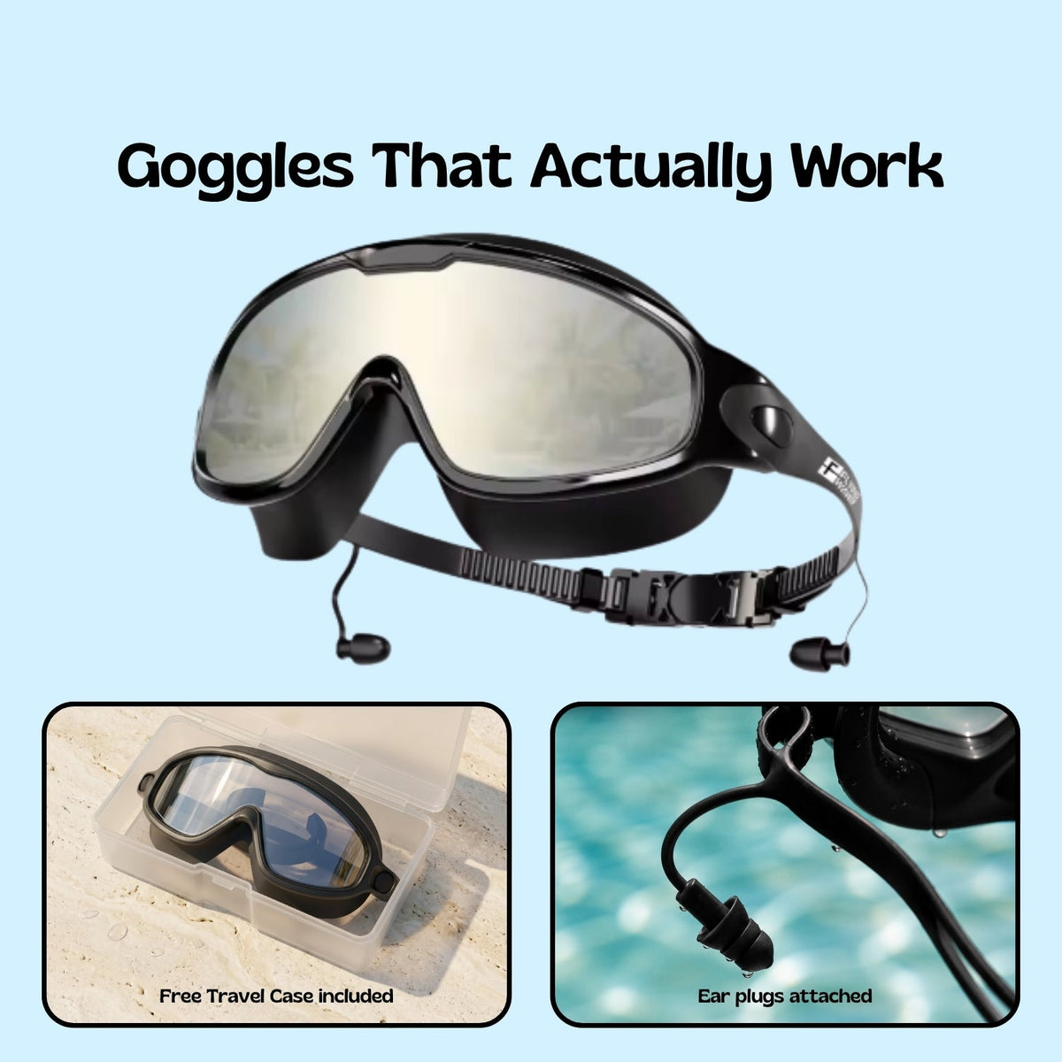 Orpello SplashSnap Pebble Grey (Adult) nose clip swim goggles