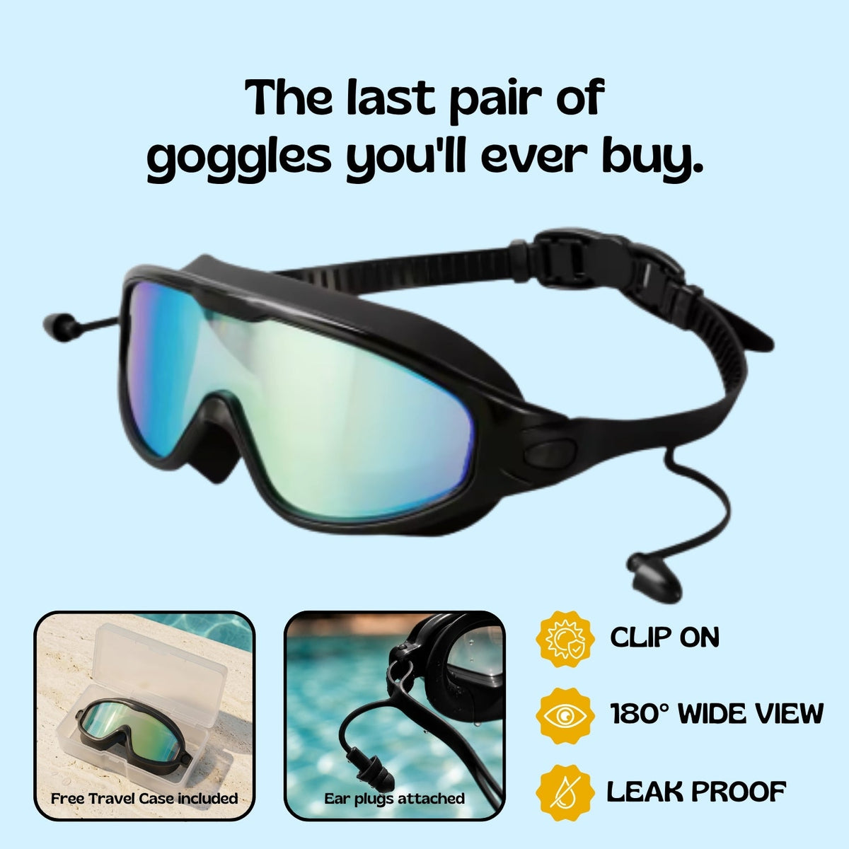 Orpello SplashSnap Ocean Octopus (Adult) nose clip swim goggles