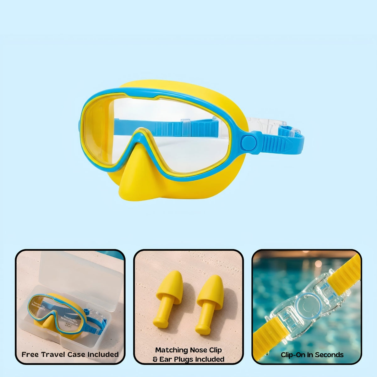 Orpello adult goggles - Nose cover / Sunshine Blue