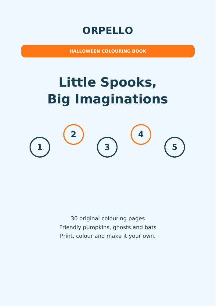 Orpello Halloween Colouring Book Digital PDF