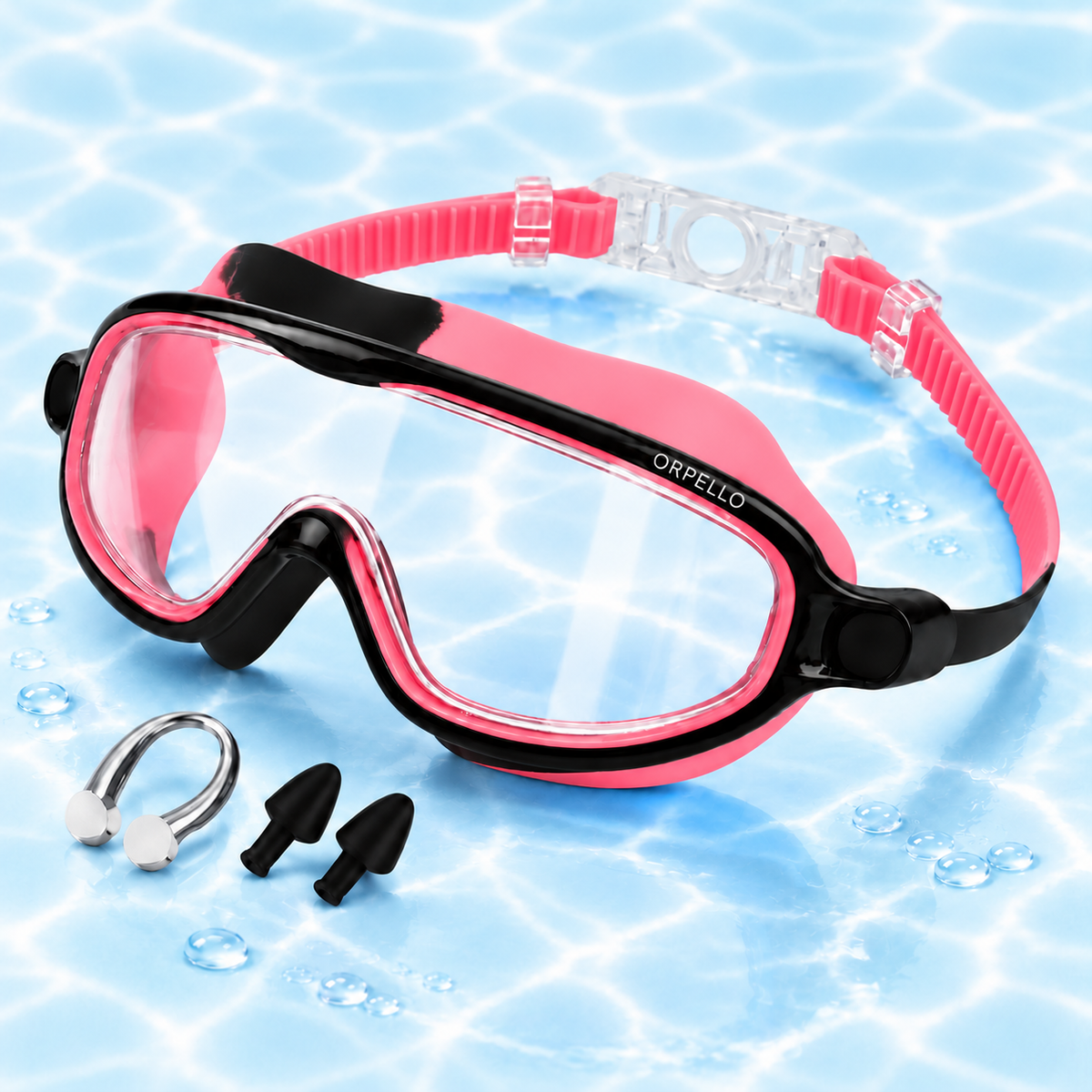 Orpello SplashSnap Kids Swim Goggles — Nose Clip
